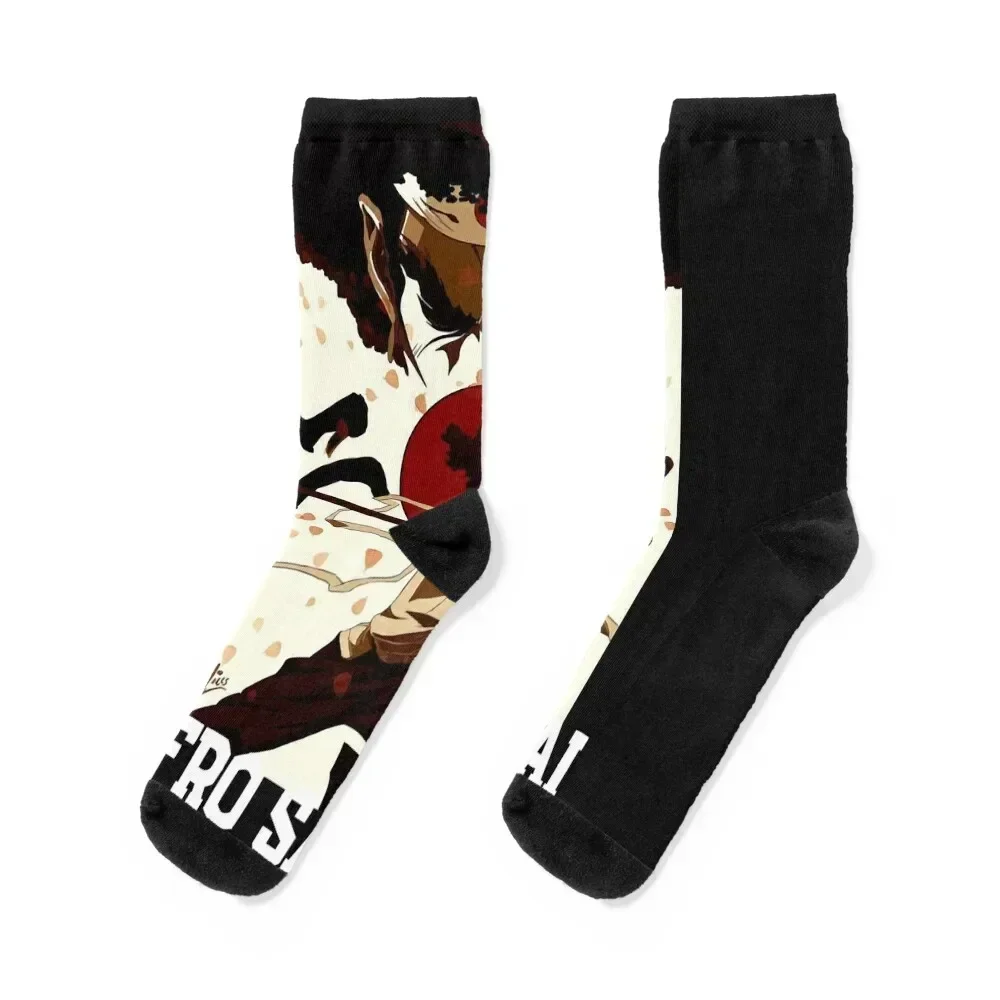 AFRO HAIR SAMURAI Classic Socks custom Wholesale golf floral Men's Socks Luxury Women's