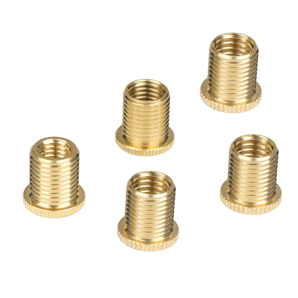 Pack Of 5 Universal Gear Knob Adapter Nuts Insert Set M10x1.25 Gold High quality and brand new