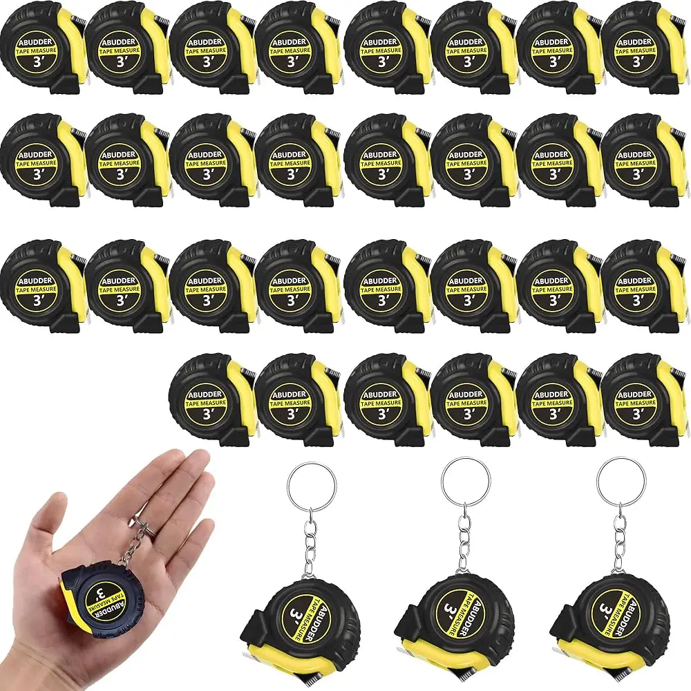 

Free Shipping-30 Pack Small Tape Measure Keychains,Mini Tape Measures Retractable,Pocket Measurement Tape Bulk Easy Read 3 Feet