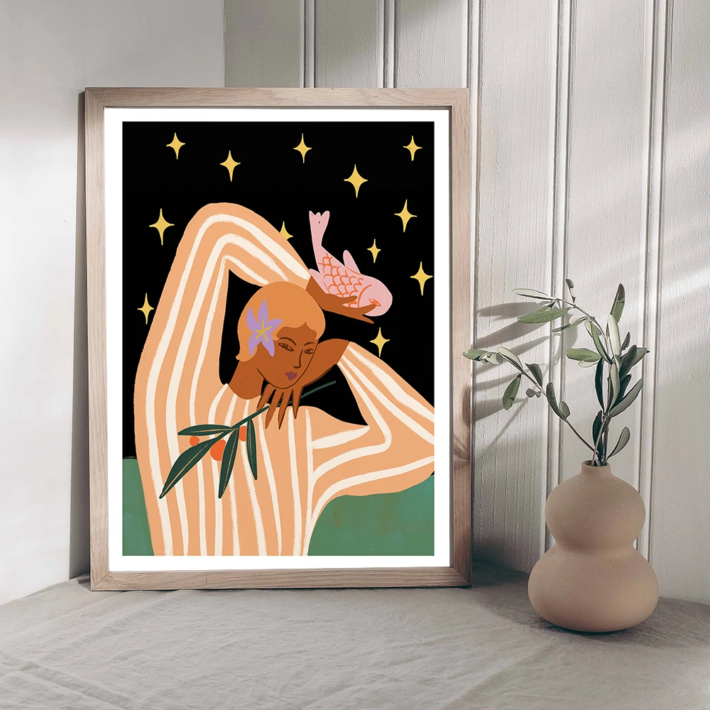 

Balance Art Wall Art Balancing Fruits Canvas Painting Abstract Posters and Prints For Bedroom Living Room Home Decoration