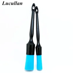 Lucullan Soft Car Detailing Brush Set Wet & Dry Use For Interior Leather Dashboard Air Vent Wheel