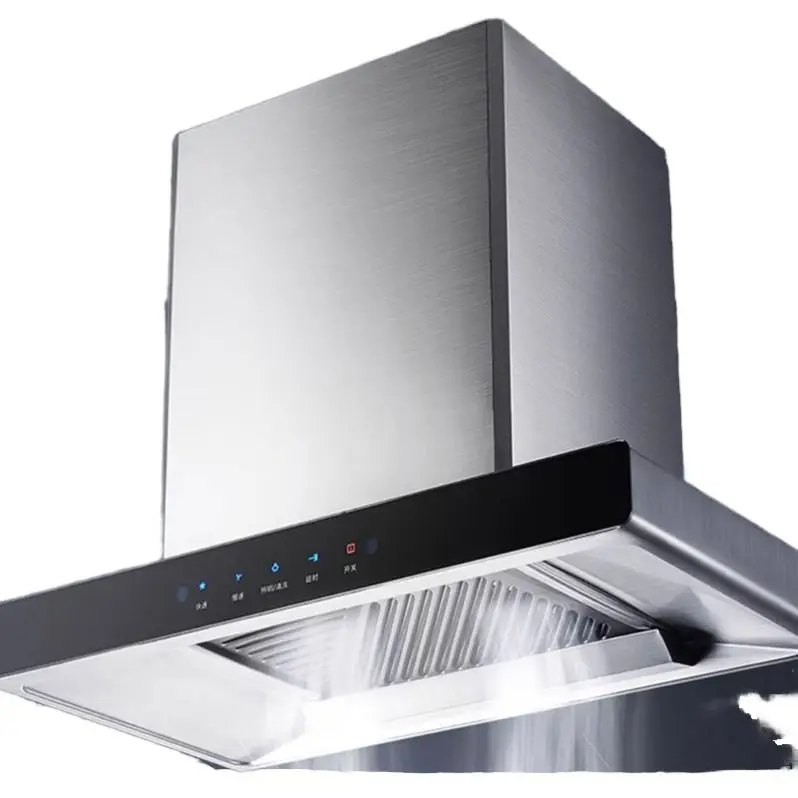 Mini T-Type 600mm High Suction Cooker Hood Wall-Mounted Silent Electric Stainless Steel Household Appliance