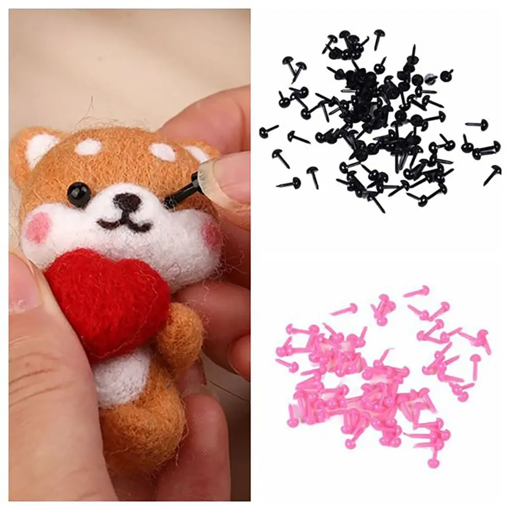 200Pcs New 200Pcs Doll Eyes Plastic 3/4/5/6 Mm Mini Safety Eyes DIY Dolls Accessories Plush Toys