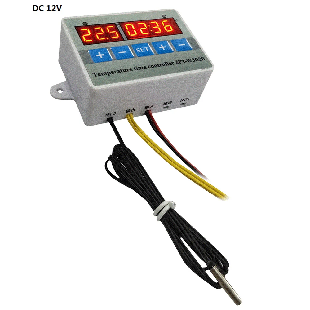 Controlador de tiempo de temperatura inteligente Digital ZFX-W3020, módulo de interruptor de temporizador de termostato, 55-110 Celsius(DC 12V)