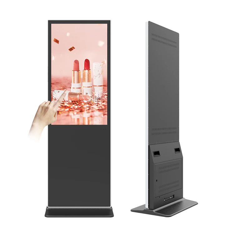 Factory Price 43 49 55 65 75 Inch 4K FHD Advertising Digital Display Screen  Android System Advertising Kiosk with CMS Software