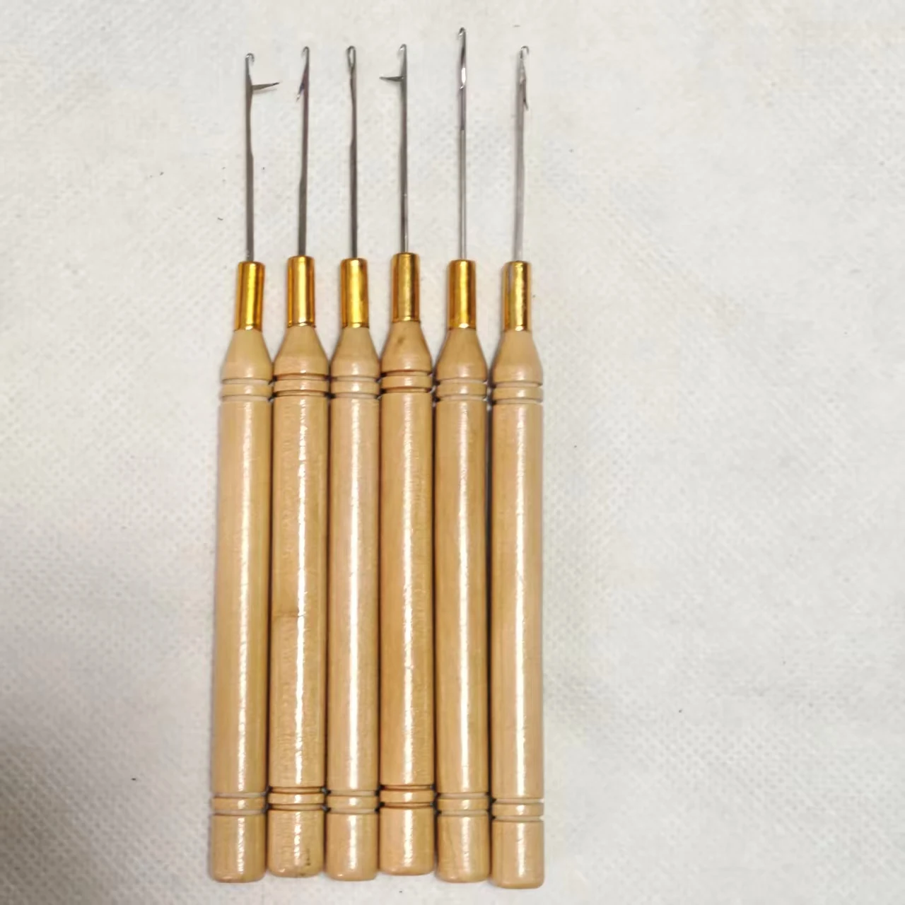 

Бесплатная доставка 50 шт./лот, игла для наращивания волос с деревянной ручкой, инструменты для наращивания волос