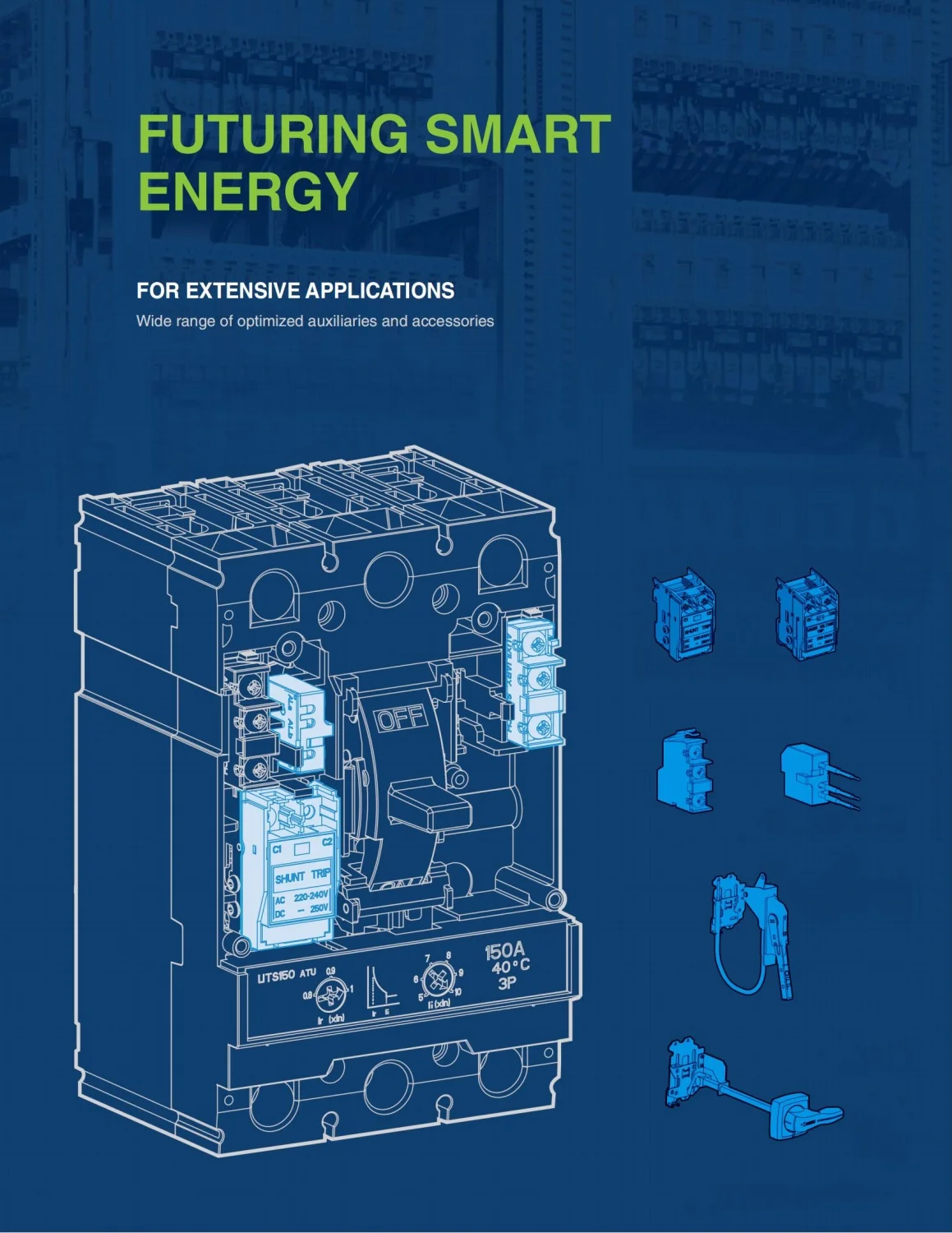 

UTE100NT Автоматический выключатель в пластиковом корпусе, оригинальный корейский электрический LS, сертификация UL UTE100NT 2P/3P FTU/FMU LL, тип 20A-100A