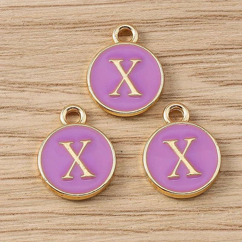 10 Stück 11 x 14 mm niedliche Emaille 26 A-Z Alphabet Buchstaben Charms Anhänger für Schmuckherstellung Ohrringe Halsketten DIY Bastelzubehör – Detail 26