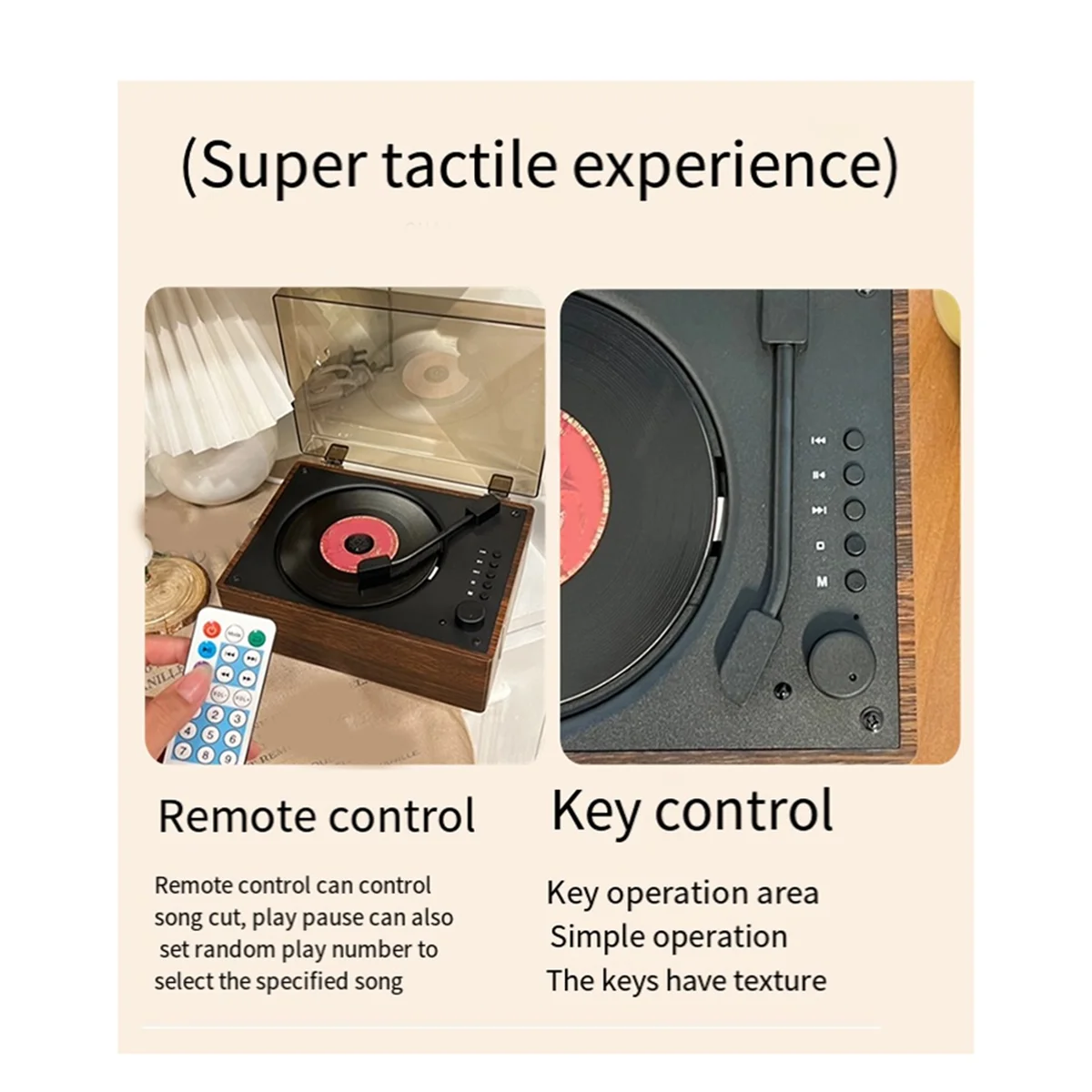 A40I Retro CD Player Rechargeable Support CD BT USB 3.5mm AUX Portable CD Player Bluetooth-Compatible 5.0 Home Music Player C