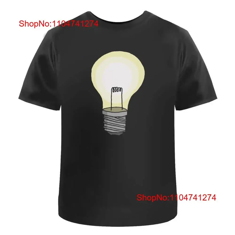 تي شيرت قطني 'Lightbulb' TA024904 عتيق مغسول أوم ناعم للجنسين ملابس مصممة متعددة الاستخدامات قليلاً قابلة للتنفس وأنيقة