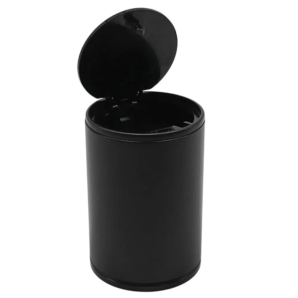 Multifunction Aluminum Alloy Car Ashtray Push Type Lid Detachable Ash Tray with Lid Smell Proof Mini Trash Can Home