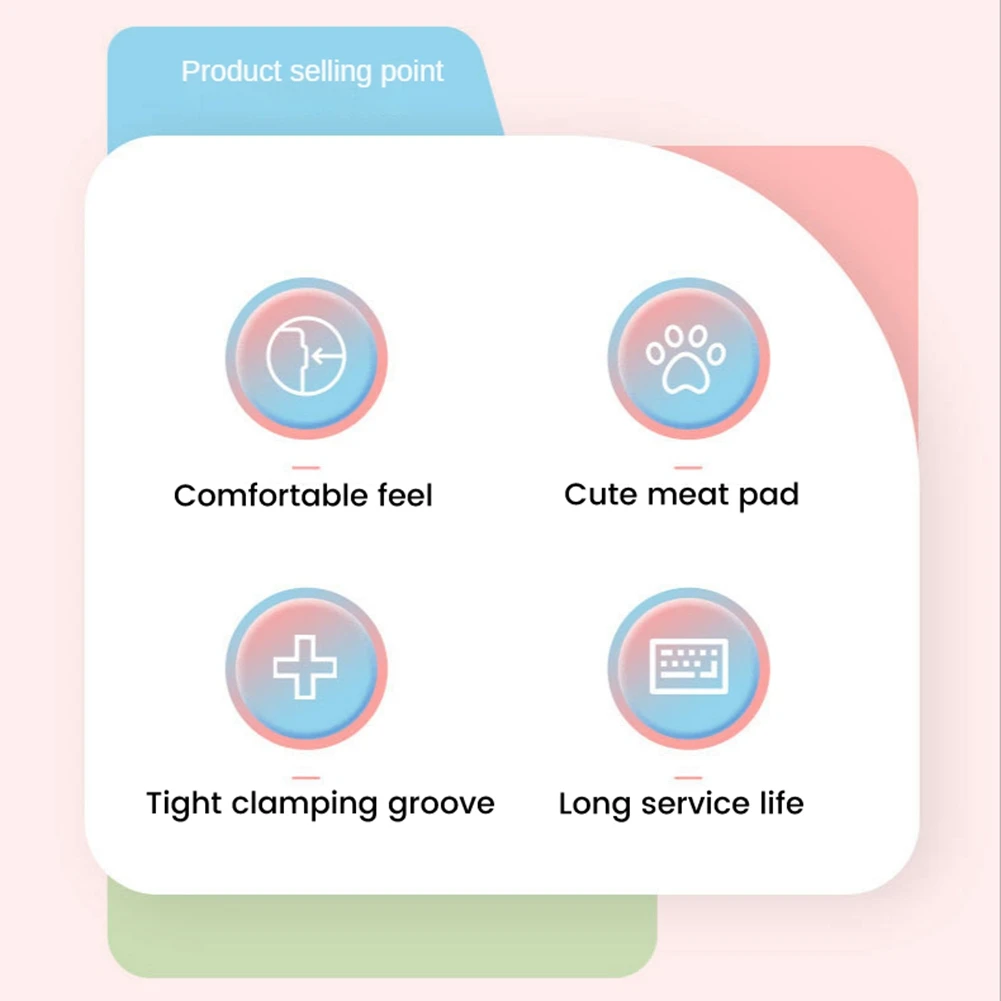 Silicone Cute Paws Artisan Cat Paws Pad Keyboard KeyCaps for Cherry MX Switches Personality Soft Feel Cat Keycap, B