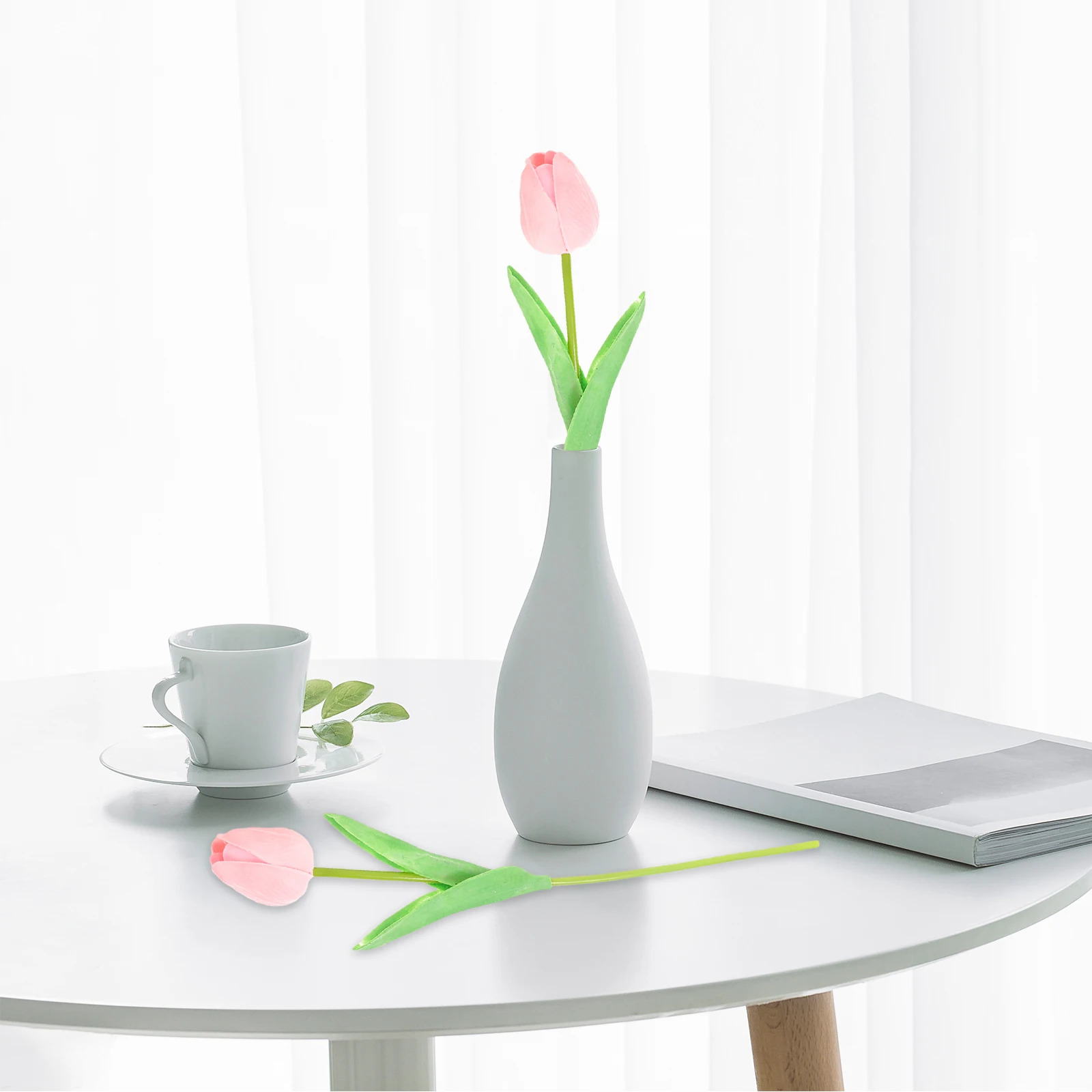 

10Pcs Artificial Tulip Simulation Flowers Faux Tulips Bouquet Lifelike Wedding Centerpieces Living Room Decoration