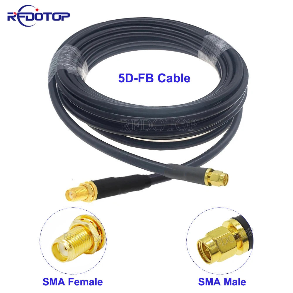 

SMA Male to SMA Female Connector 5D-FB 50-5 RF Coaxial Cable Pigtail Low Loss 50 Ohm WIFI Antenna Extension Cord Jumper 15CM-30M