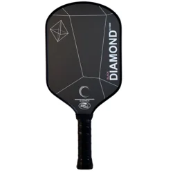 BLACK DIAMOND Carbon Fiber Pickleball Paddle Raw Carbon Surface 16MM Polymer Honeycomb Core Elongated Handle Comfort Grip