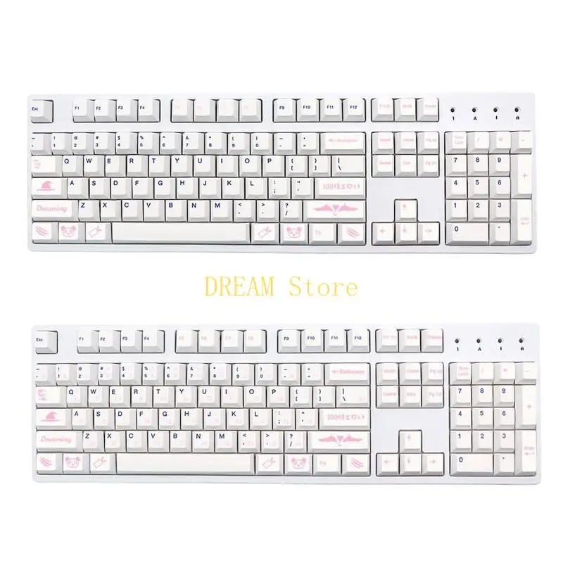 High PBT Mechanical Keyboard Keycaps Dreaming Sweet Girl Dye Subb 137 Keycap Best Sale