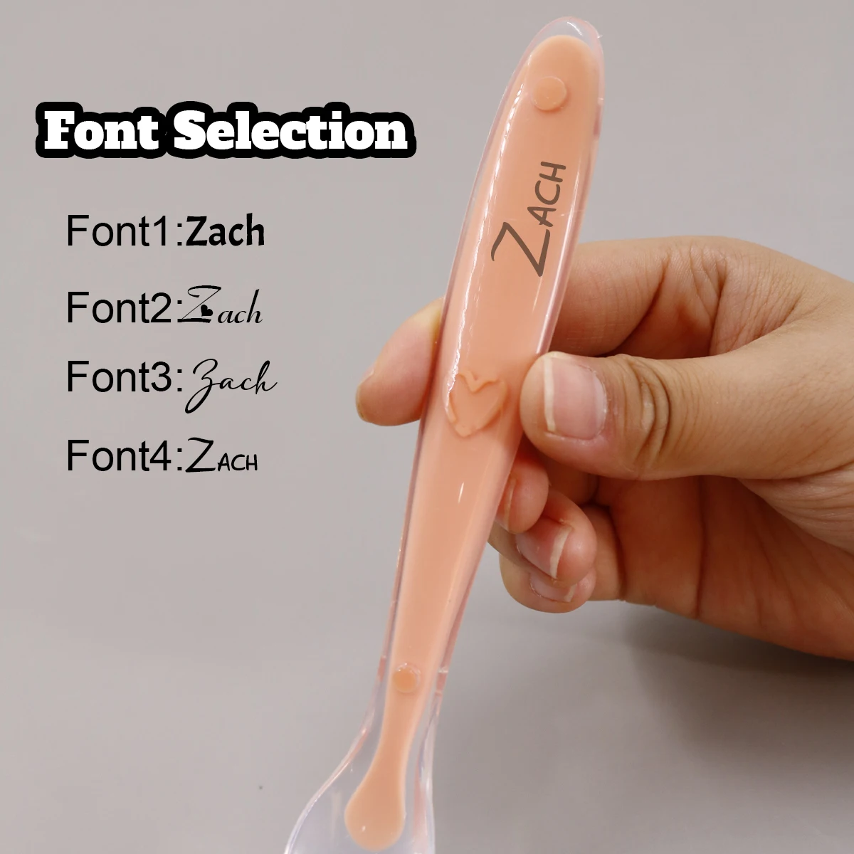 Custom Name Baby Silicone Soft Spoons,Personalized Baby Led Weaning Spoon, Customized Silicone Baby Feeding Spoons,