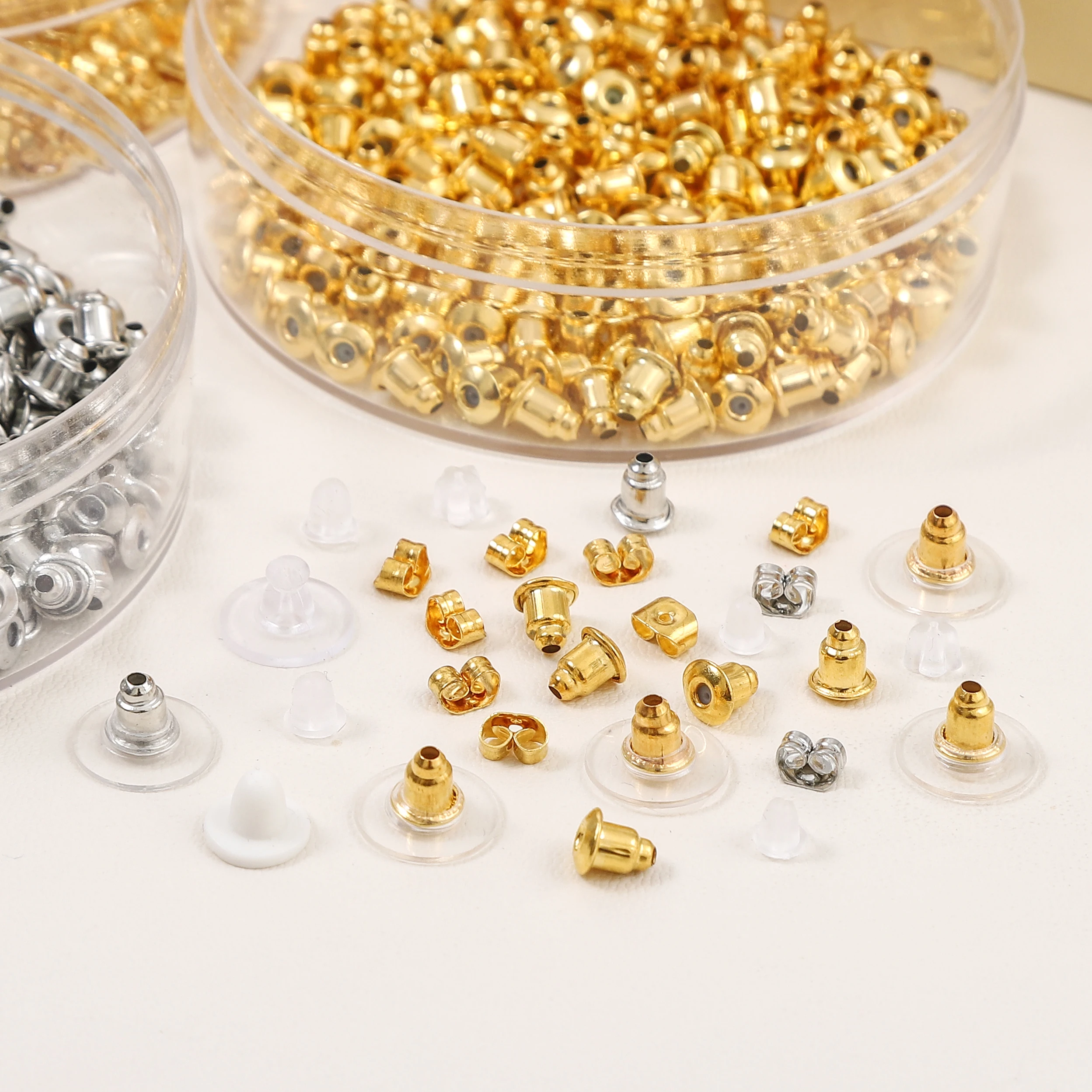 Iron Butterfly Earring Backs 4x5-7x11mm Gold Silver 100-200pcs/box DIY Jewelry for Studs Dangle Crafts