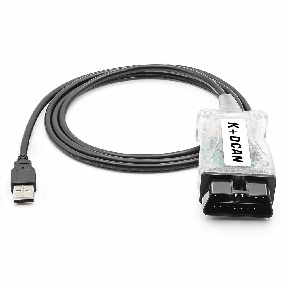 Hot sale factory stock OBD2 Diagnostic Interface  K+DCAN K-LINE Interface for BMW Old Cars With Switch Support Programing