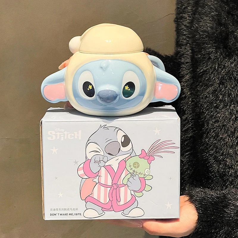 

Stitch Ceramic Mug Cute Alien Coffee Cup with Handle Collectible Drinking Cup for Fans Mother's Day Gifts