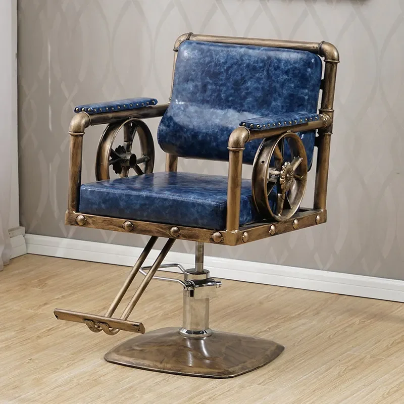 Vintage Recliner Barber Chair Salon Furniture For Beauty Barber Chair Hair Stylist Makeup Silla De Ruedas Beauty Salon Furniture