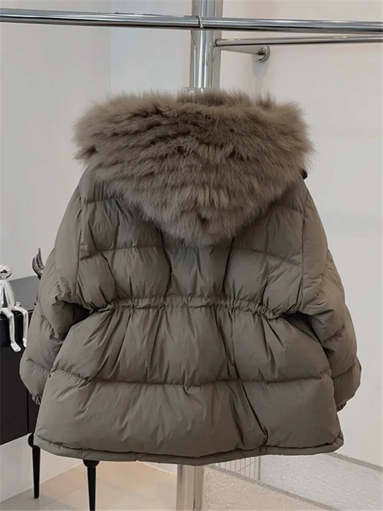 2025 New Winter Jacket Women Warm Parkas Casual Cotton Padded Jackets Hooded Outwear Warm Faux Fox Jacket Female Loose Overcoat