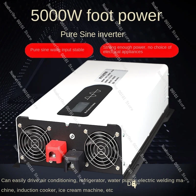 1-5kw12v-96v to 220v110v Solar Vehicle-Mounted Home Use off-Grid Photovoltaic Pure Sine Wave Inverter