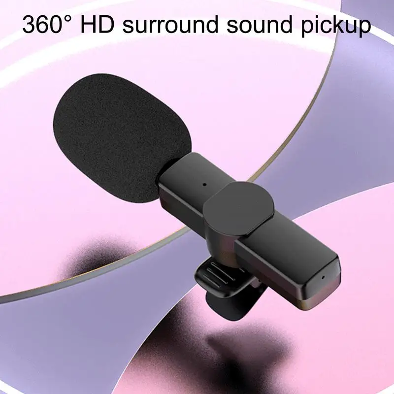 ميكروفونات Lavalier اللاسلكية الصغيرة للحد من الضوضاء، ميكروفون صغير، ميكروفون صغير، ميكروفون بدون خياطة للحد من الضوضاء