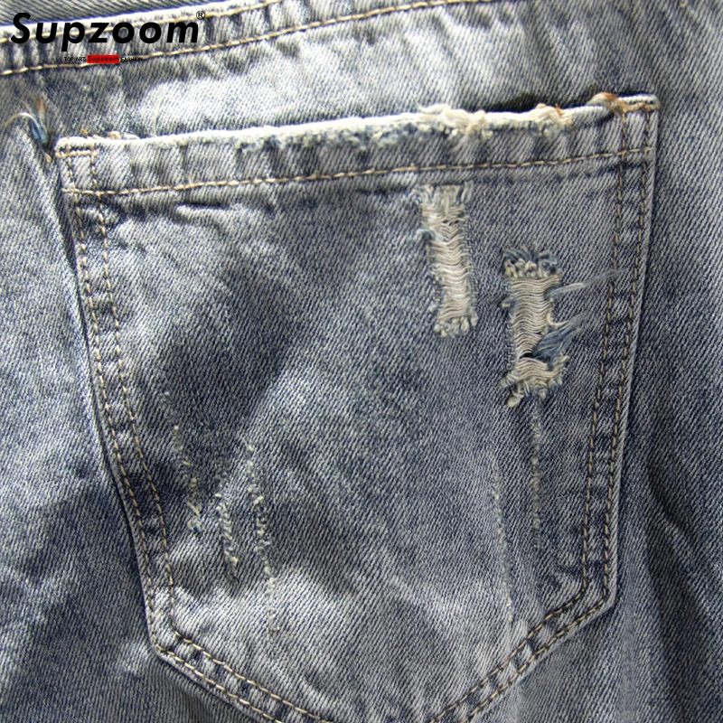 Supzoom 2023 New Arrival Hot Sale Top Fashion Printing Summer Zipper Fly Stonewashed Casual Cotton Jeans Shorts Men