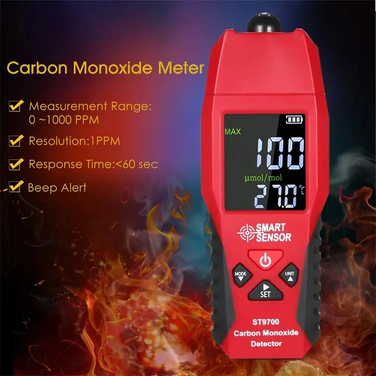 Détecteur de gaz intelligent portable, alarme de fuite de monoxyde, CO, ST9700