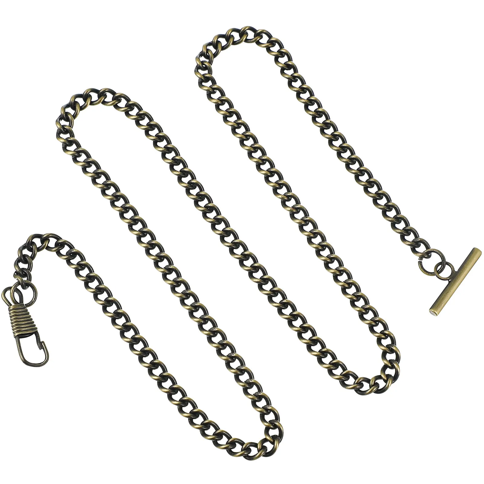 

65Cm Fine Workmanship Metal Watch Chain Vintage T-Bar Design for Pocket Watch Holder Suit Vest Belt Clip Keychain DIY Gift