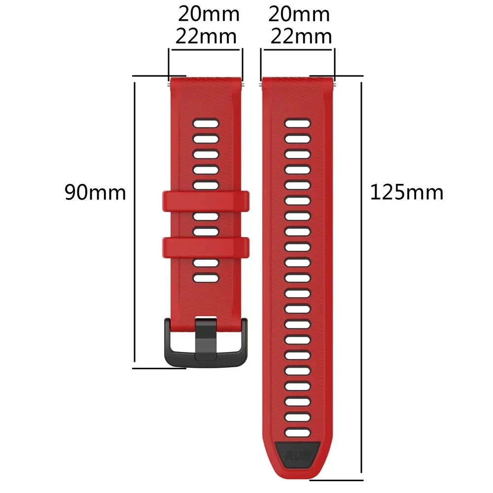 Cinturino sportivo in Silicone per Garmin Forerunner 255 265 245 165 cinturino per Garmin Venu 3 2 sq sostituzione del braccialetto 20mm 22mm Accessorie