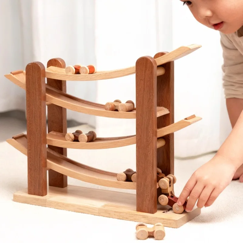 Solid Wood Educational Toys Rail Puzzle Children Toys Sensory Training Enlightenment Kids Toy Hand Grasp Training Safety Toy