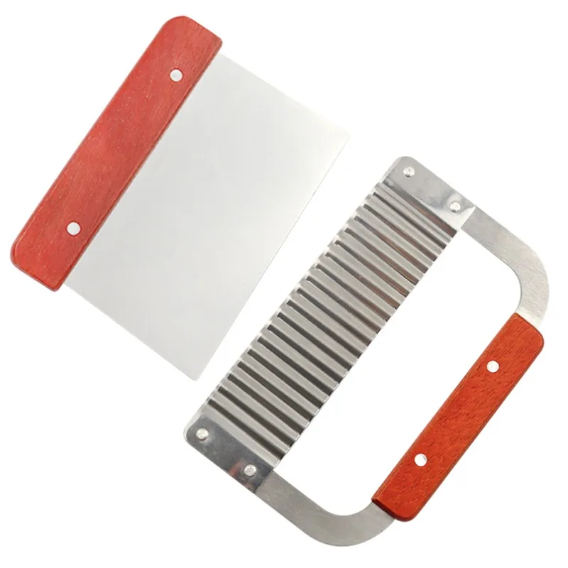 469 Adjustable Soap Cutting Tool Soap Making Cutting Die Kit with Wooden Cutter Die + Straight Wave Stainless Steel Cutter