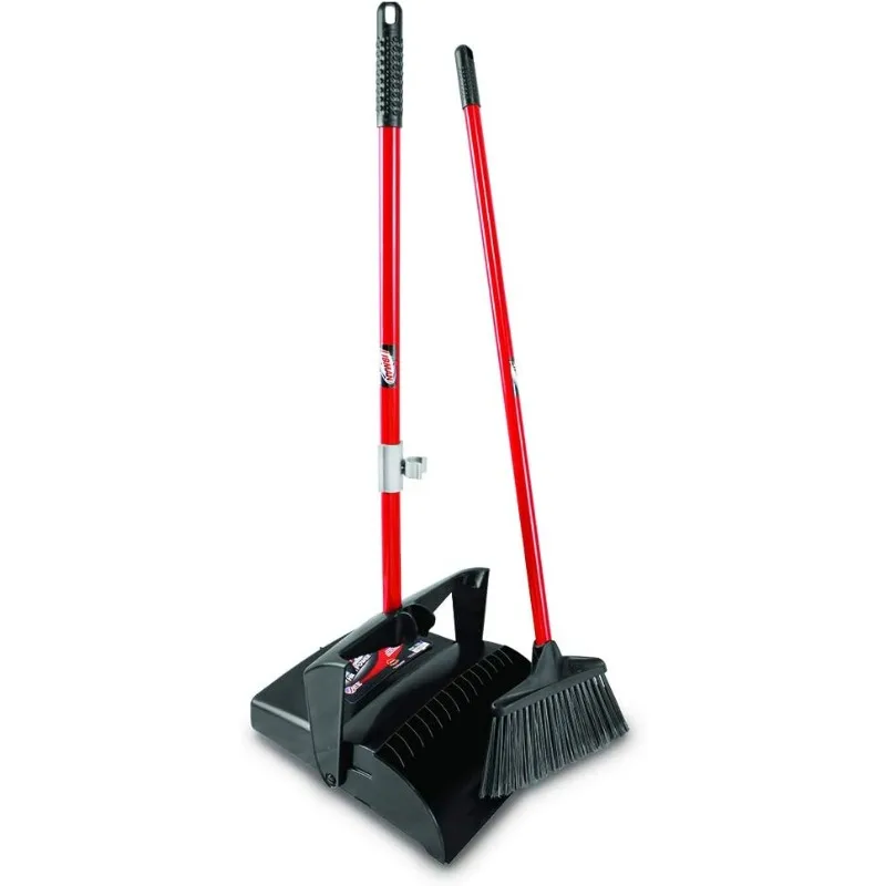 

Hall Dustpan and Broom Set (Open Lid), Black/Red (2-Pack)