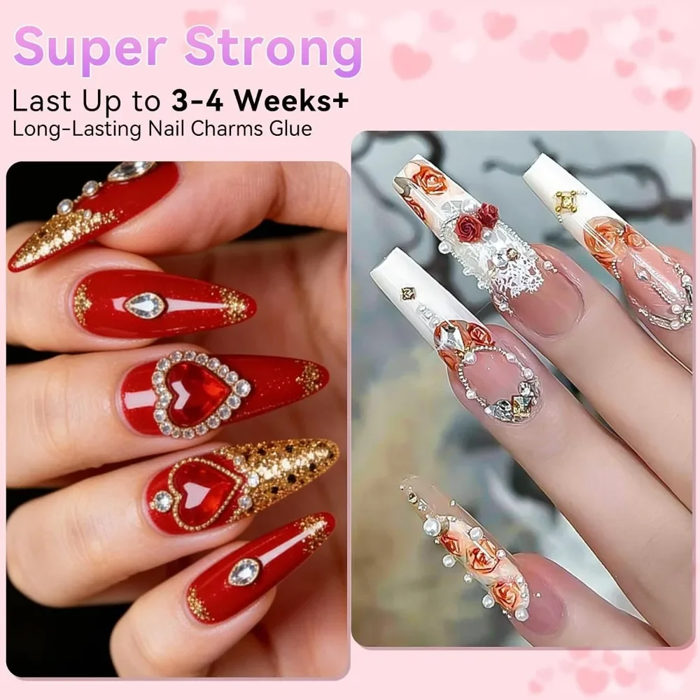 Professional Nail Art Glue Rhinestone Adhesive Strong Gel for Nail Charms Gems Diamonds Decorations 3D Bling Jewel Salon DIY Manicure 30ML UV Lamp Cured Beauty Gifts - view 2