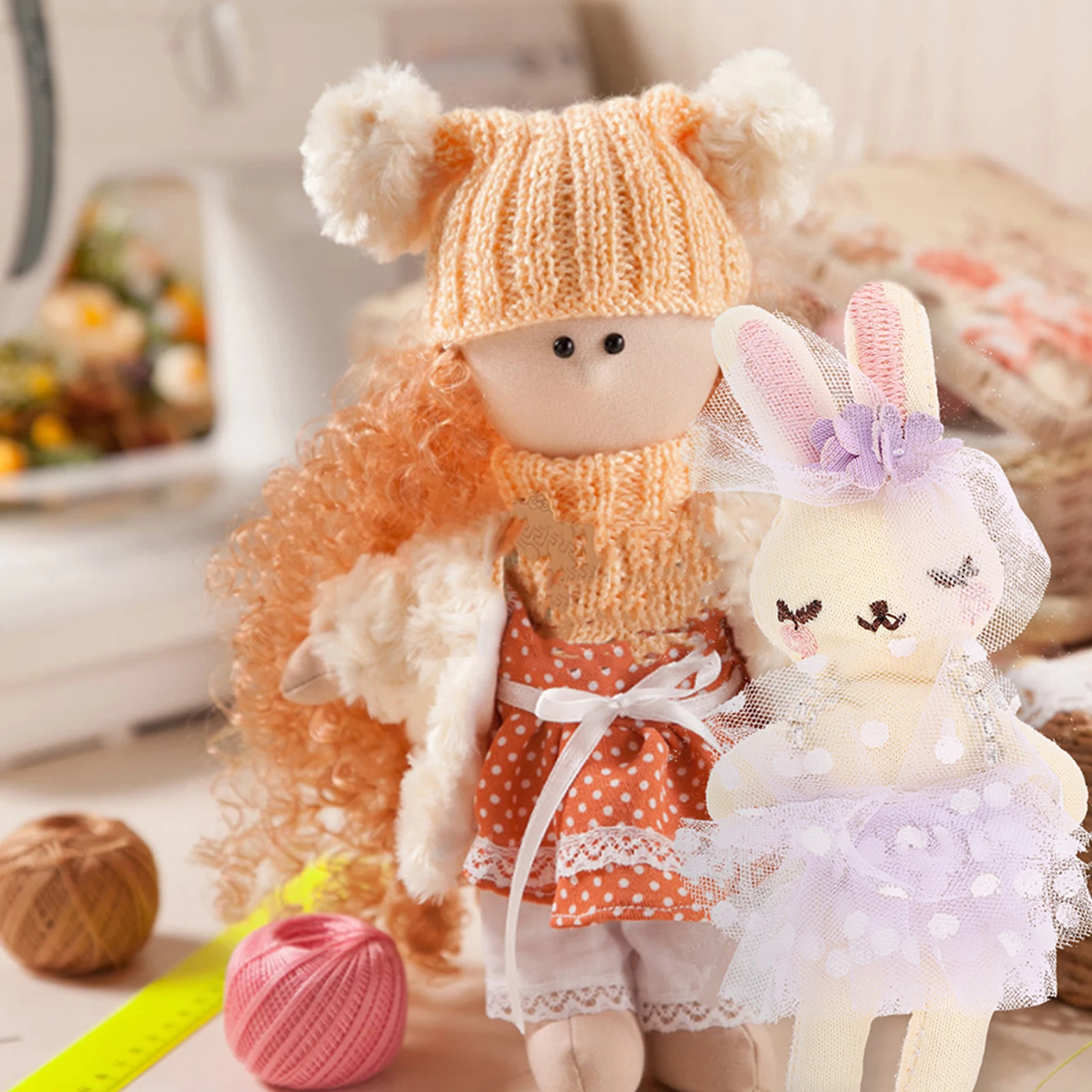 

8Pcs Soft Cloth Bunny Rabbits with Tulle Outfits - Cuddly Stuffed Animal - Creative Play Easter Gift for Girls Boys