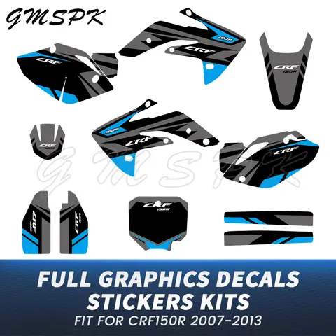Motorcycle Background Full Graphics Decals Stickers Kit Fit for HONDA CRF150 CRF150R CRF 150R 2007-2013 2008 2009 2010 2011 2012