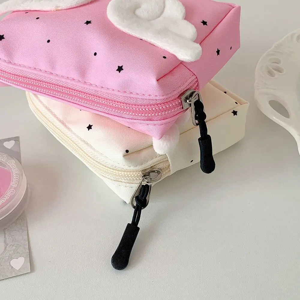 New Wings Coin Purses Polka Dot Mini Earphone Bag Multifunctional Large Capacity Makeup Bag for Women Girls