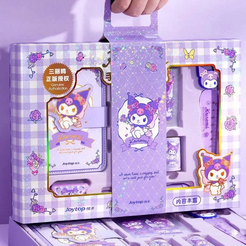 

Sanrio Kuromi Anime Kawaii Lovely Notebook Stationery Set Cute Cartoon My Melody Children Sweet Birthday Gifts for Kids