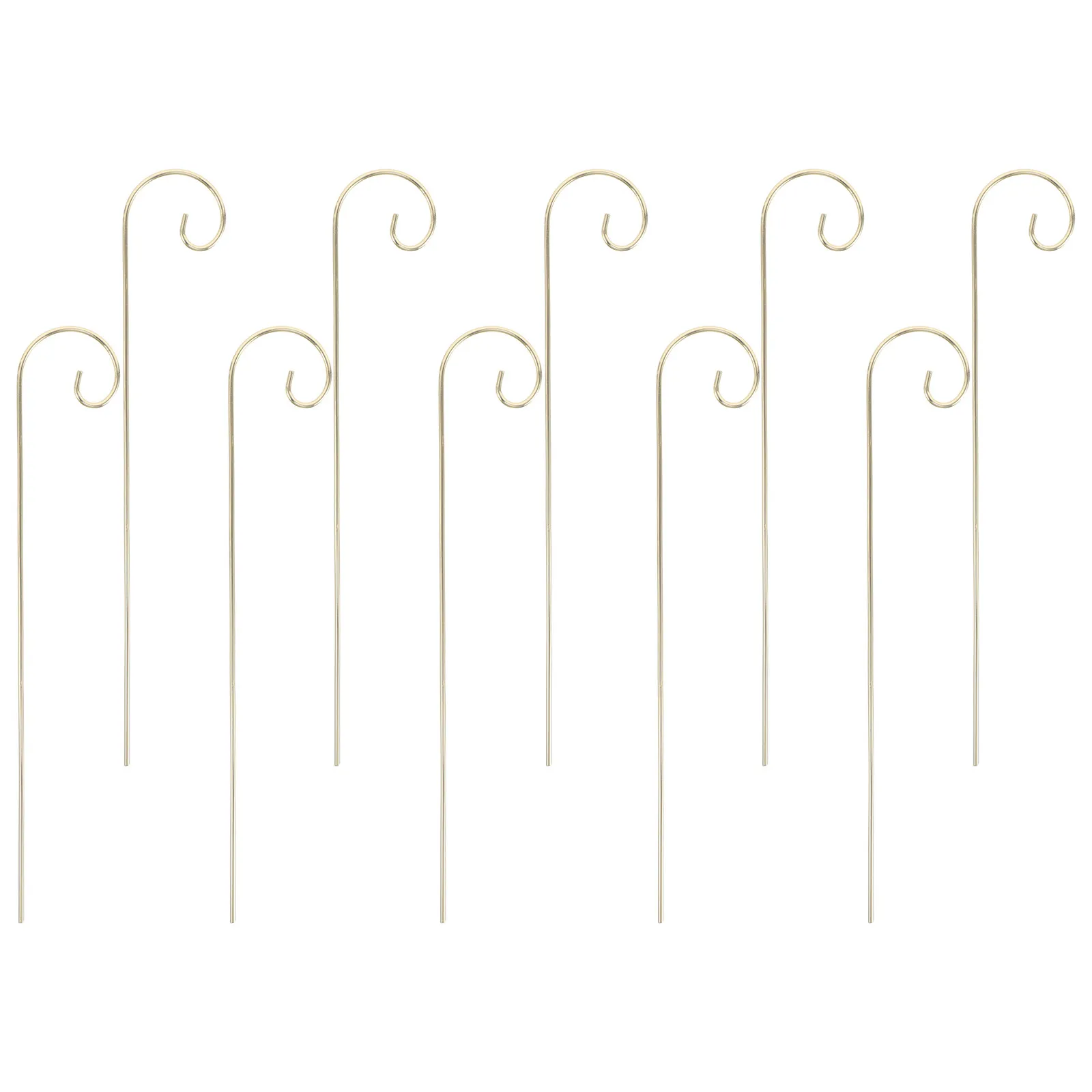 10Pcs Garden Shepherd Hooks Outdoor Metal Plant Label Stakes Heavy Duty Garden Marker Sign Holder for Flower Pots Lanterns