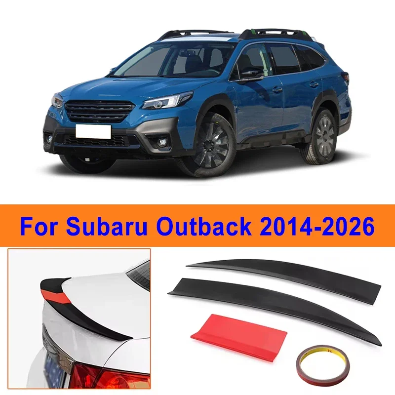 

For Subaru Outback 2014-2026 3-Section ABS Rear Trunk Spoiler 115-125cm Adjustable Sports Decor Top Wing Car Exterior Parts