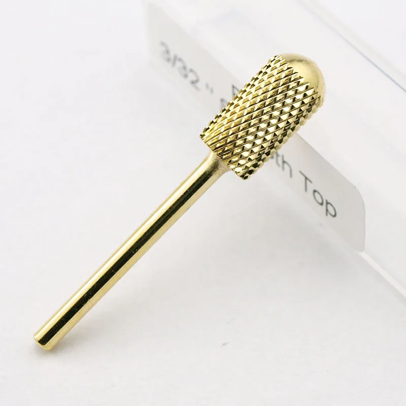 노즐 네일 드릴 비트 파일 네일 전동 드릴 기계 매니큐어 페디큐어 드릴 액세서리 아크릴 네일 도구 스무스 헤드 골드