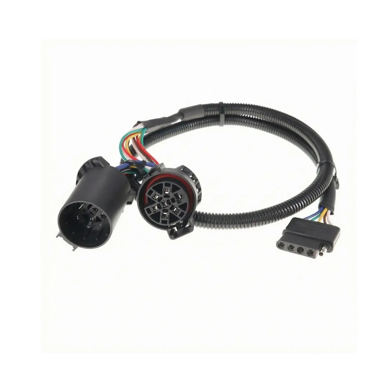 Vehicle to Trailer Wiring Harness 7 Pin to 5 Pin Converter for Truck Camper with Insulated Color Coded Wires