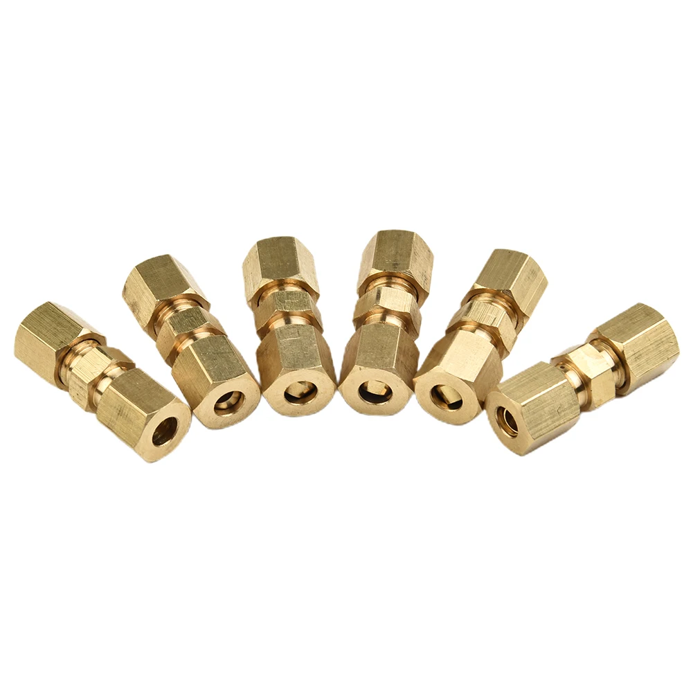 10Pcs Brake Lines Pipe Brass Connector For Brake Line Without Flaring 4.75mm 3/16\