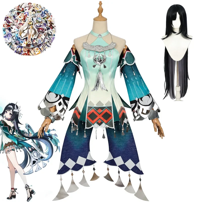 MN1 Lan Yan Cosplay juego disfraz peluca Anime uniforme fiesta de Halloween ropa de juego de rol 8/yG