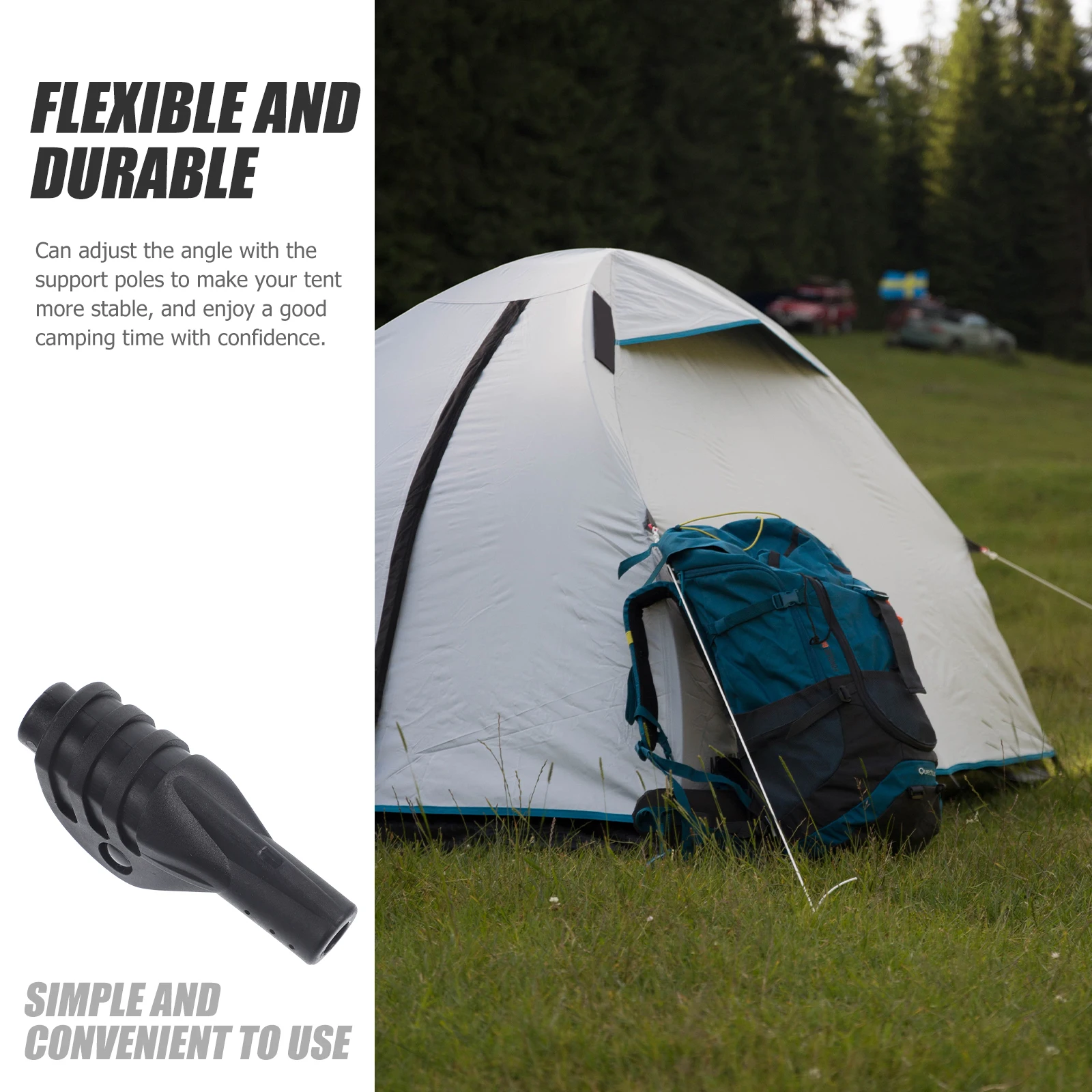 

Durable Support Rod Joint Connectors Lightweight Plastic Replacement For Camping Accessories Outdoor Repair Kit
