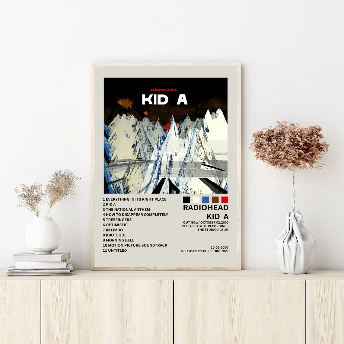 Radiohead - Kid A Music Album Song Catalog Poster Canvas Art Print Home Decoration Wall Painting ( No Frame )