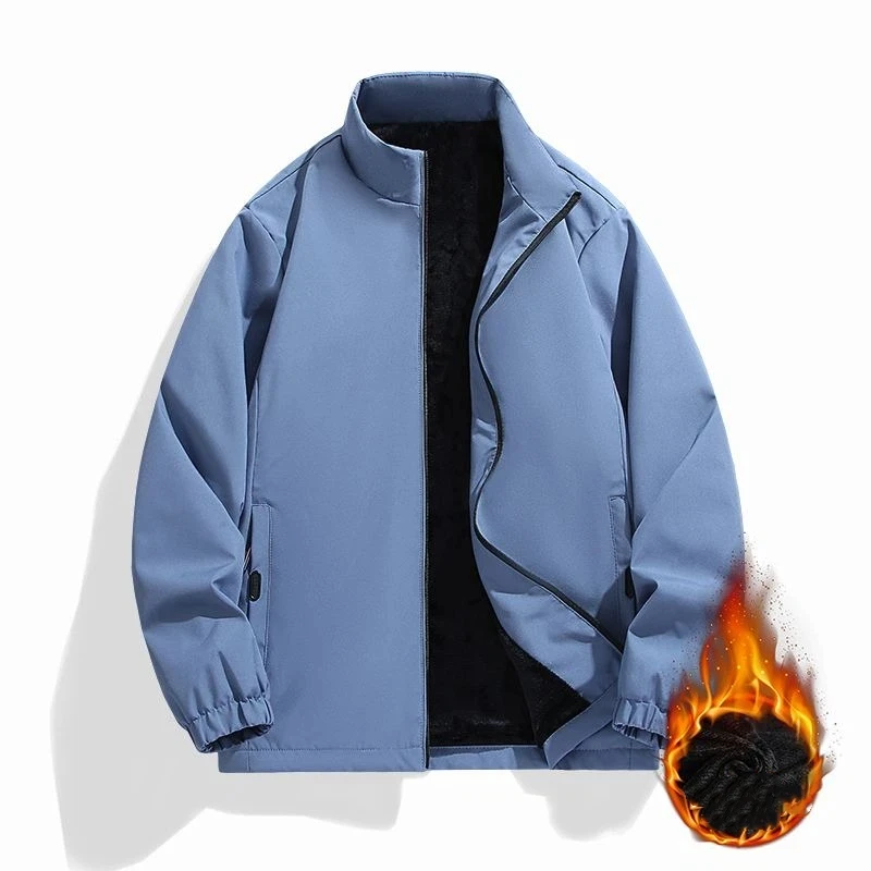 

Зимняя мужская куртка, бархатная деловая повседневная теплая верхняя куртка для молодых людей среднего возраста