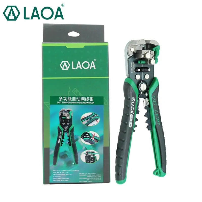 LAOA Wire Stripper Tools LA815238 Professional Electrical Automatic Cable Stripping Wire Cutter Tools for Electrician Crimping